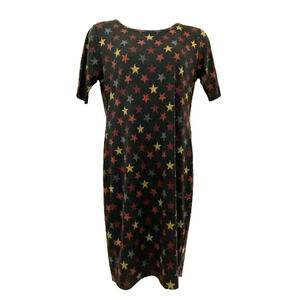 NWT LuLaRoe Julia dress 2XL 2X black stars bodycon patriotic holiday fun July 4